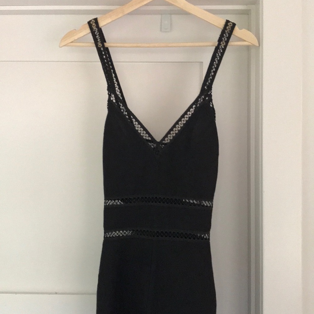 Linen blend strappy jumpsuit